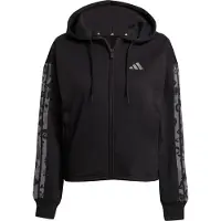 Adidas adidasSudadera de felpa con capucha y cierre de cremallera Animal Print con 3 bandas M Black / Multicolor Mujer