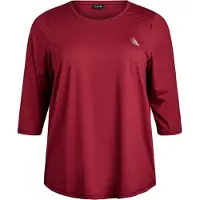 ACTIVE By Zizzi Camiseta funcional 'Abasic One' burdeos / blanco