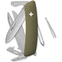 Swiza D08 R AM, KNR.0126.1050, Olive, navaja suiza, 8 herramientas