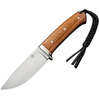 CIVIVI Cloud Peak C23044-3 Satin Nitro-V, Guibourtia Wood, Nickel Silver Guard, cuchillo fijo