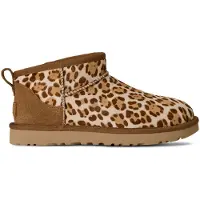 Ugg - Botas y botines mujer - W Classic Ultra Mini Plains Felicity Leopard Jasmine para Mujer de Lana - Talla 41 - Marrón