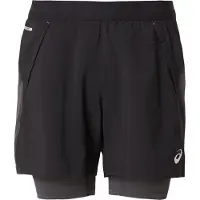 Asics - Road 2N1 5'' Short - Pantalones cortos de running size L, negro