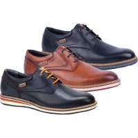 Pikolinos para hombre. M1T-4050C1 Zapatos de piel Avila M1T-4050C1 marino oscuro (44), Plano, Cordones, Casual, outlet 2026.