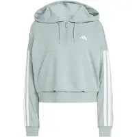Adidas - Women's 3-Stipes French Terry QZ Hoodie - Chaqueta de entrenamiento size L, gris