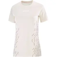 Salomon - Women's Sense Aero S/S Tee GFX - Camiseta de running size L, blanco