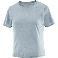 Salomon - Women's SHKout Air Cropp S/S Tee - Camiseta de running size S, gris