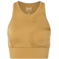 Super.natural - Women's Capital Logo LF Top - Sujetador deportivo size S, beige