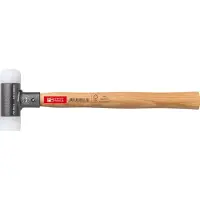 PB Swiss Tools Martillo anti-rebote de , con insertos de nylon, mango de haya, 35 mm