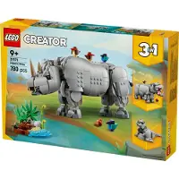 LEGO Fauna Salvaje: Poderoso Rinoceronte con Pájaros