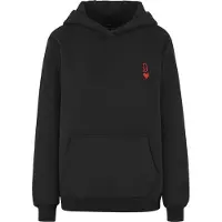 Miss Tee Sudadera 'Queen Card' rojo sangre / negro