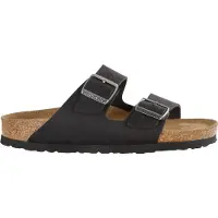 Birkenstock Zapatos abiertos 'Pantolette Damen 0752481Birkenstock ARIZONA SFB Echtleder in schwarz' negro