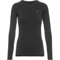 Odlo - Women's BL Top Crew Neck L/S Performance Warm Eco - Ropa interior fibra sintética size XL, negro