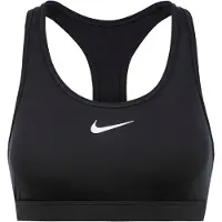 Nike Sujetador deportivo 'SWOOSH' negro / blanco