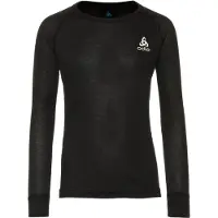 Odlo - Kid's Base Layer Top Crew Neck L/S Active Warm Eco - Ropa interior fibra sintética size 140, negro