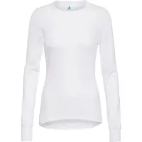 Odlo - Women's BL Top Crew Neck L/S Active Warm Eco - Ropa interior fibra sintética size XS, blanco/gris