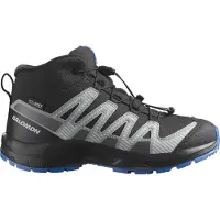 Salomon - Zapatillas de senderismo Niños - XA Pro V8 Mid WP J Black / Monument / French Blue - Talla Infantil 34 - Gris