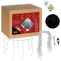 Idena 31270 400er Eiszapfen LED Lichterkette transparent 10,3 m