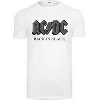 Mister tee Camiseta 'ACDC Back In Black' gris oscuro / negro / blanco