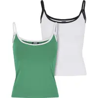 Urban Classics Top verde / negro / blanco