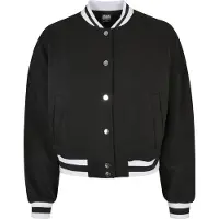 Urban Classics Ladies Oversized College Sweat Jacket Black Talla: XS | Bombers Outlet | Mujer | Negro