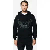 KOROSHI Sudadera gris / naranja / negro