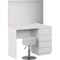 Vicco Tocador Viktoria Blanco 110 cm con espejo y taburete, Model 59328