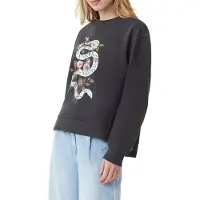 Scotch & Soda Crew Neck Sweatshirt Black Sand Talla: XS | Manga Larga Outlet | Mujer | Negro
