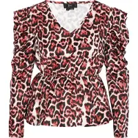 Faina Blusa 'Festive' rojo / negro / blanco