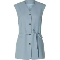Selected Corte Boxy Chaleco Mujeres Azul 38