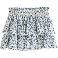 Next Falda azul claro / negro / blanco
