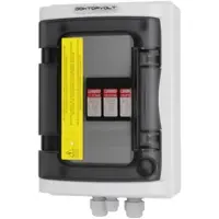 Doktorvolt Caja de conexión solar para paneles fotovoltaicos, corriente continua (DC) 1000V, 1 conexión T1/T2, marca Phoenix, para sistemas de una cadena, modelo PG, fabricante , número de modelo 2476