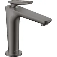 Axor Citterio C, grifo monomando para lavabo, modelo 125, con tecnología CoolStart e juego de desagüe – Diseño cúbico, acabado en cromo pulido