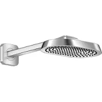 Hansgrohe AXOR ShowerSphere, ducha de techo 250/160, 1 chorro, tecnología EcoSmart+, con brazo de ducha, cromado