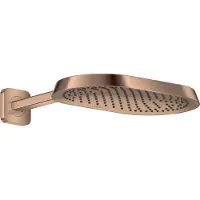Hansgrohe AXOR ShowerSphere, ducha de techo 370/220, 1 chorro, con brazo de ducha, acabado en rojo dorado pulido