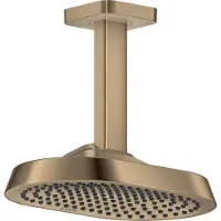 Hansgrohe AXOR ShowerSphere, ducha de techo 250/160, 1 chorro, tecnología EcoSmart, conexión para techo, acabado en bronce cepillado