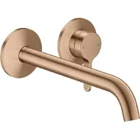 Axor One: Grifo monomando para lavabo, diseño para montaje en pared, con palanca y caño de 220 mm
