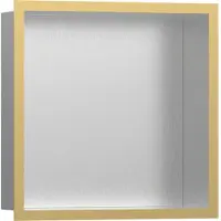 Hansgrohe Módulo empotrado XTRASTORIS Individual E, 300x300x100 mm. Marco de diseño, acabado dorado pulido, 300 x 300 x 100 mm