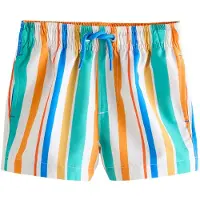 Next Bermudas azul oscuro / petróleo / naranja / blanco