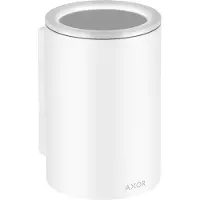 Hansgrohe Vaso para enjuague bucal Axor Universal Circular, color blanco mate, referencia 42804700