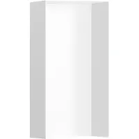 Hansgrohe Estante empotrado XTRASTORIS, diseño minimalista con marco abierto, color blanco mate, dimensiones: 300 x 150 x 100 mm