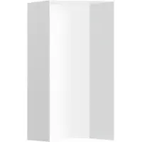 Hansgrohe Estante empotrado XTRASTORIS, diseño minimalista con marco abierto, color blanco mate, dimensiones: 300 x 150 x 140 mm