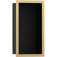 Hansgrohe XtraStoris, nicho empotrado para pared, 150x300x100 mm, con marco, acero inoxidable, para instalación oculta