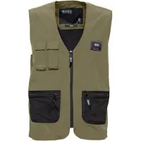 INDICODE JEANS Chaleco 'Piet' oliva / negro