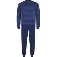 Hajo Pijama largo azul / azul oscuro