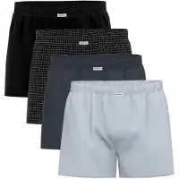 Seidensticker Calzoncillo boxer azul oscuro / gris claro / negro