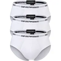 Emporio Armani para hombre. EM000258_AF14132 Set 3 Slips de Punto Elástico blanco (S), Homewear, Algodón, outlet 2026.