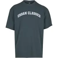 Urban Classics Camiseta verde oscuro / blanco