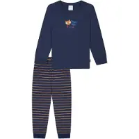 Schiesser Pijama 'Boys World' navy / curry