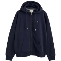 Gant para mujer. 4201412 Sudadera con capucha y cremallera Shield marino (L), Casual, Algodón, outlet 2026.