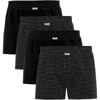 Seidensticker Calzoncillo boxer negro / blanco